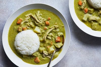Thai Green Chicken Curry with Steamed Rice
