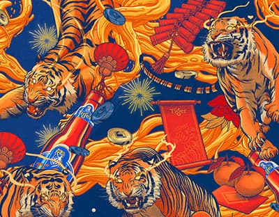 Tiger Beer Lunar New Year Festive Illustration