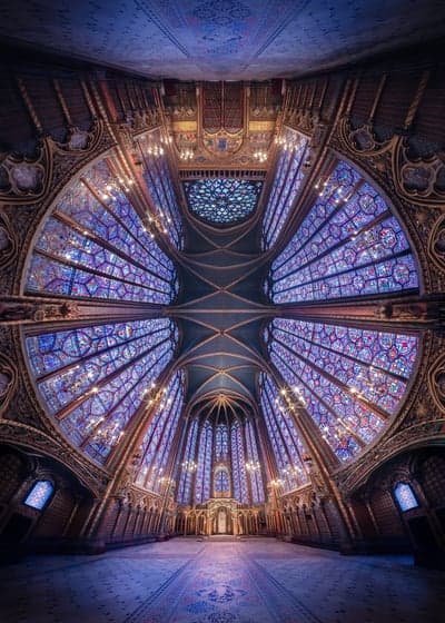 Sainte-Chapelle Gothic Stained Glass Interior