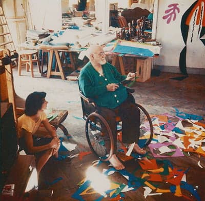 Henri Matisse Creating Cut-Outs in His Studio