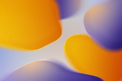 Abstract Fluid Shapes in Orange and Purple