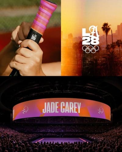 LA28 Olympic Games and Jade Carey Tribute Collage