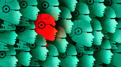 The Red Outlier: Robotic Individuality Graphic