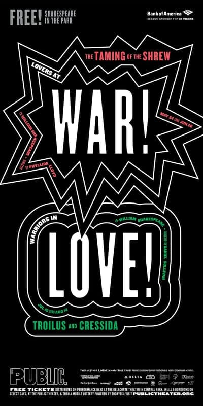 Shakespeare in the Park: War and Love Poster