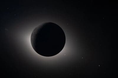 Celestial Silhouette with Luminous Halo