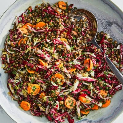 Lentil and Radicchio Salad with Carrots