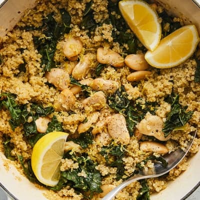 Quinoa with Kale, White Beans, and Lemon