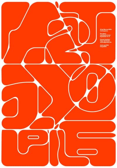 ATypI Warsaw 2016 Abstract Typography Poster
